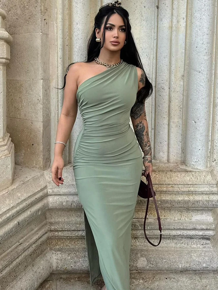 Vestido Feminino Maxi – Split & Elegance
