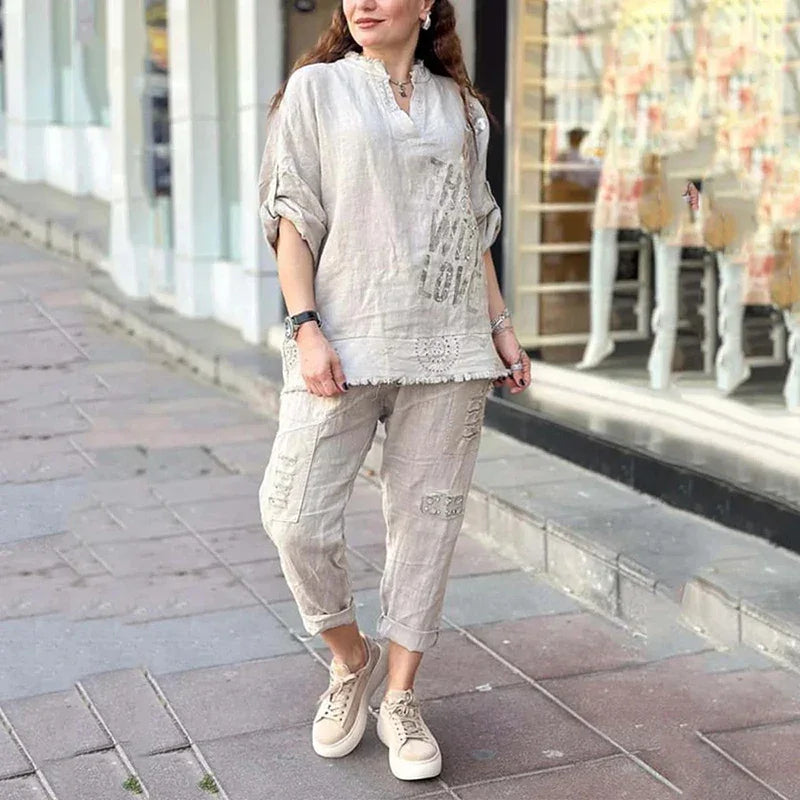 Conjunto Vogue Street™ em Linho de Algodão