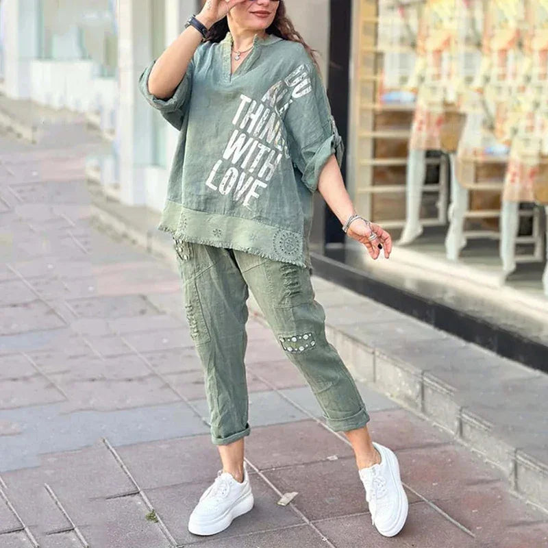 Conjunto Vogue Street™ em Linho de Algodão