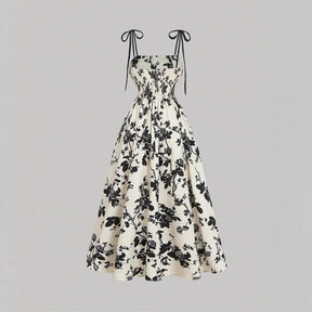 Vestido Violetta™ com Estampa Floral e Saia Ampla Confortável