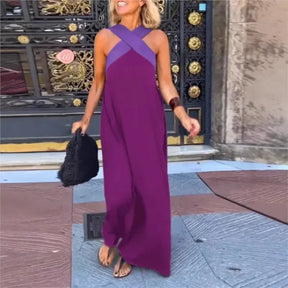 Vestido Blush Belle™ com Alças Cruzadas e Caimento Solto