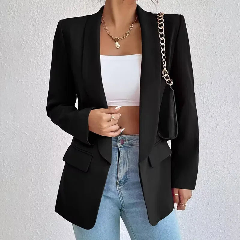 Blazer Amanda™ de Alfaiataria com Lapela Clássica