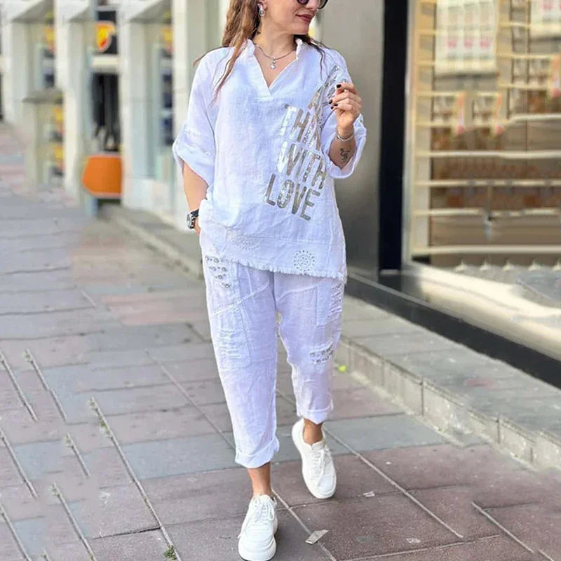 Conjunto Vogue Street™ em Linho de Algodão