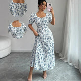 Vestido Camponesa Europeia™ em Algodão com Corte Evasê