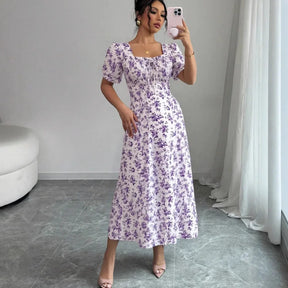 Vestido Camponesa Europeia™ em Algodão com Corte Evasê