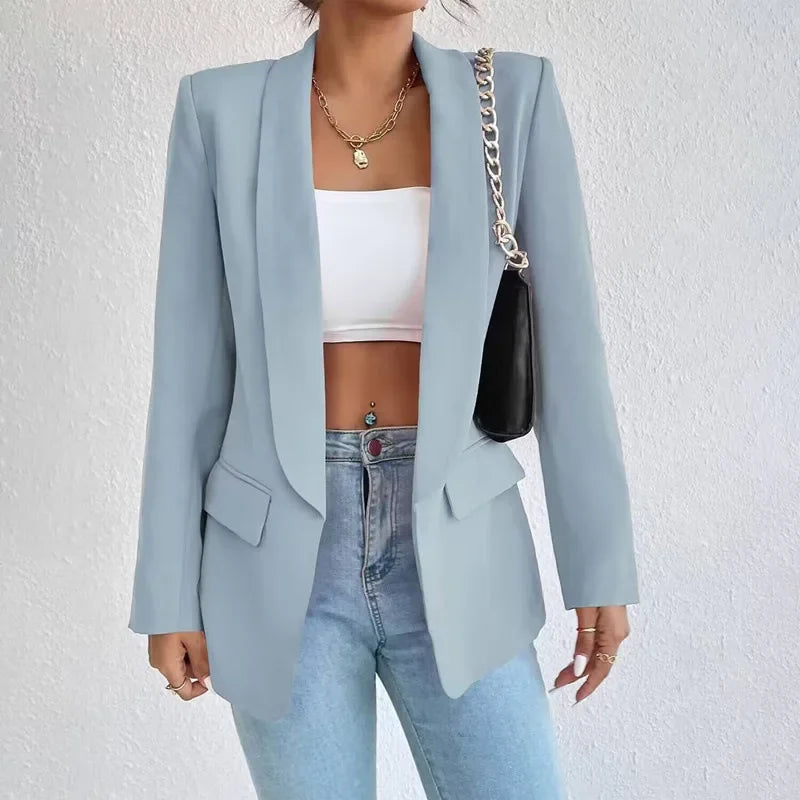 Blazer Amanda™ de Alfaiataria com Lapela Clássica