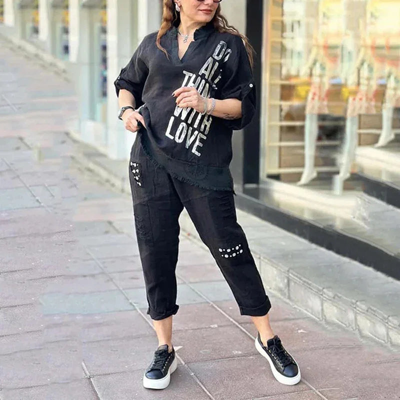 Conjunto Vogue Street™ em Linho de Algodão