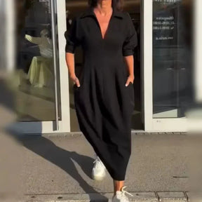 Vestido Alencar™ com Decote Chemise e Corte Midi Estruturado