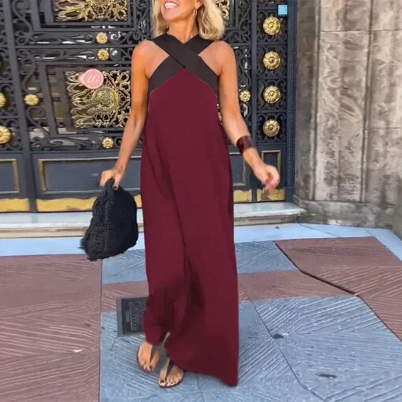 Vestido Blush Belle™ com Alças Cruzadas e Caimento Solto