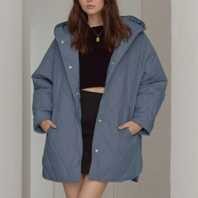 Casaco Mirella™ Estilo Parka com  Matelassê Aconchegante