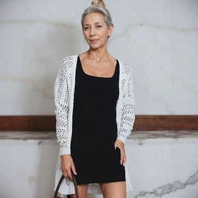 Cardigan Serena™ com Trama de Algodão Artesanal