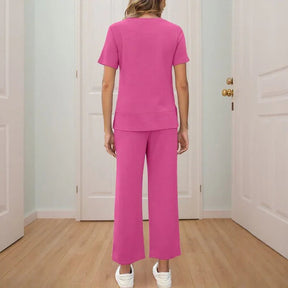 Conjunto Lounge Capri™ em Malha Premium com Calça Pantalona e Blusa Soltinha