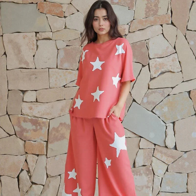 Conjunto Estrelato™ Em Mescla De Viscose e Algodão