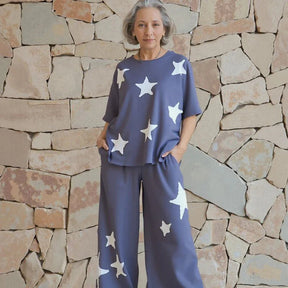 Conjunto Estrelato™ Em Mescla De Viscose e Algodão