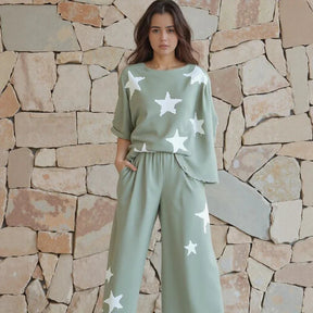 Conjunto Estrelato™ Em Mescla De Viscose e Algodão