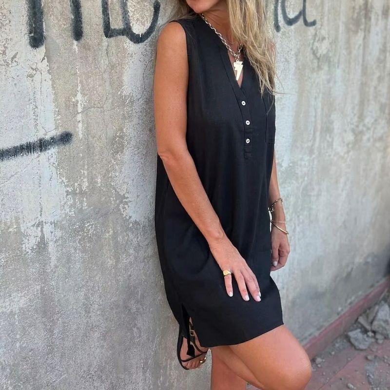 Vestido Mallorca™ em Linho de Algodão com Caimento Confortável