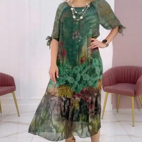 Vestido Giardino™ com Estampa Botânica em Tecido Fluido