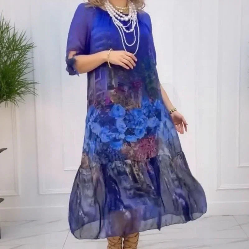 Vestido Giardino™ com Estampa Botânica em Tecido Fluido