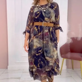 Vestido Giardino™ com Estampa Botânica em Tecido Fluido