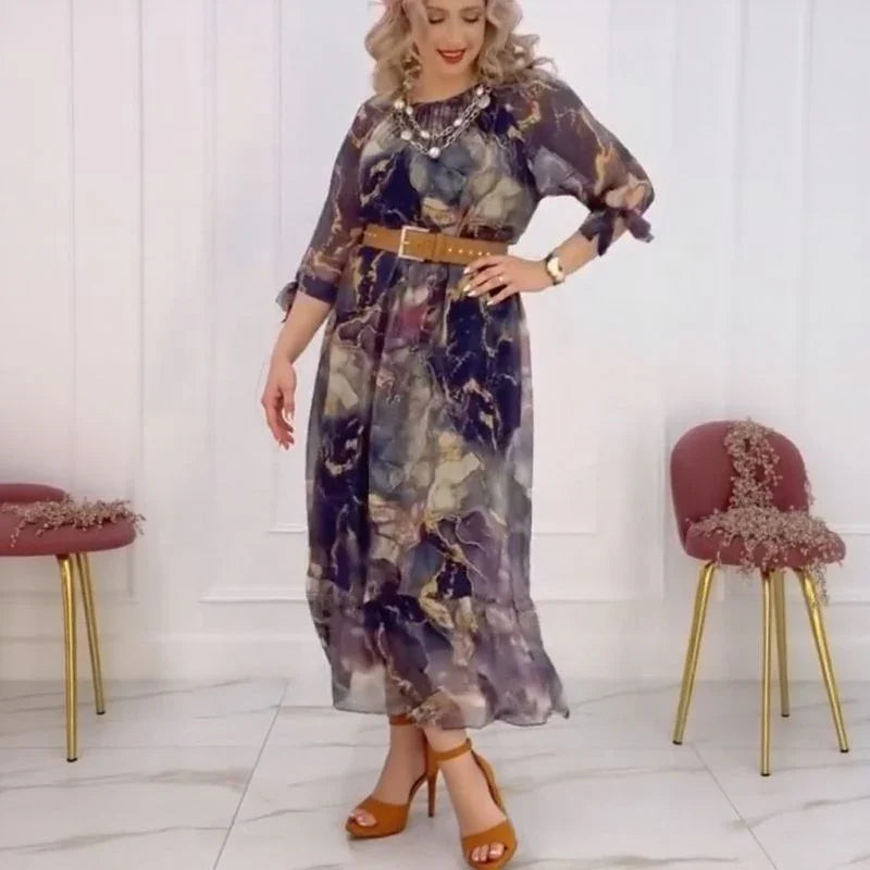 Vestido Giardino™ com Estampa Botânica em Tecido Fluido