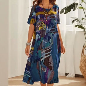 Vestido Galeria™ em Estampa Abstrata Contemporânea