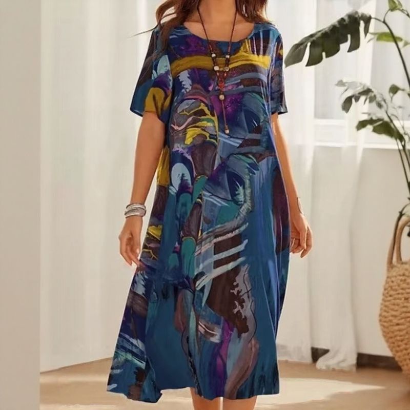 Vestido Galeria™ em Estampa Abstrata Contemporânea