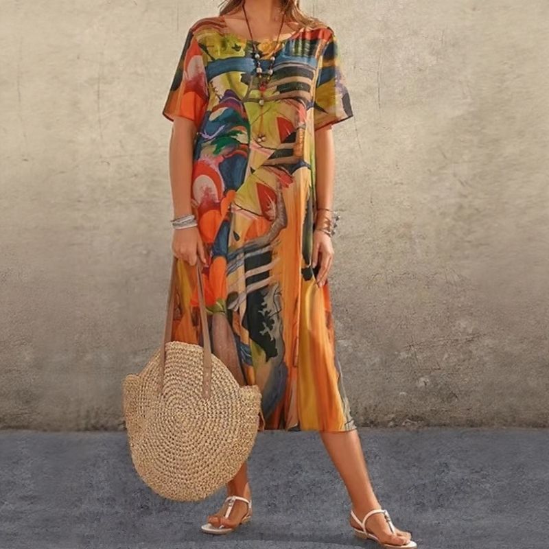 Vestido Galeria™ em Estampa Abstrata Contemporânea