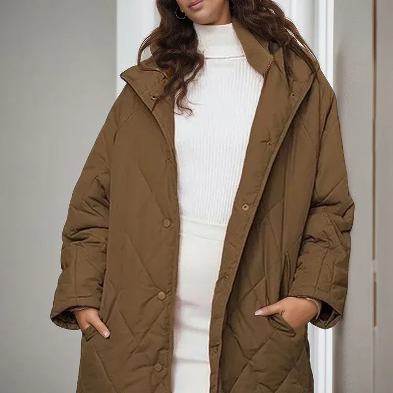 Casaco Mirella™ Estilo Parka com  Matelassê Aconchegante