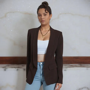 Blazer Amanda™ de Alfaiataria com Lapela Clássica