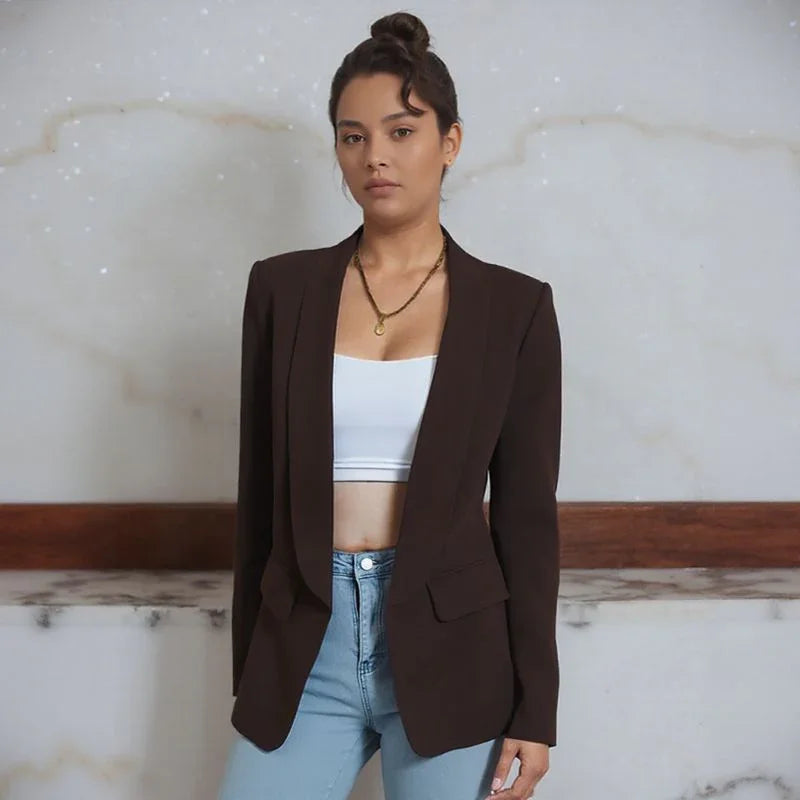 Blazer Amanda™ de Alfaiataria com Lapela Clássica