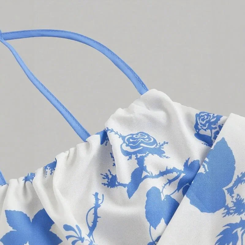 Vestido Violetta™ com Estampa Floral e Saia Ampla Confortável