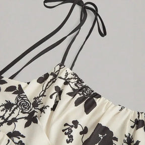 Vestido Violetta™ com Estampa Floral e Saia Ampla Confortável