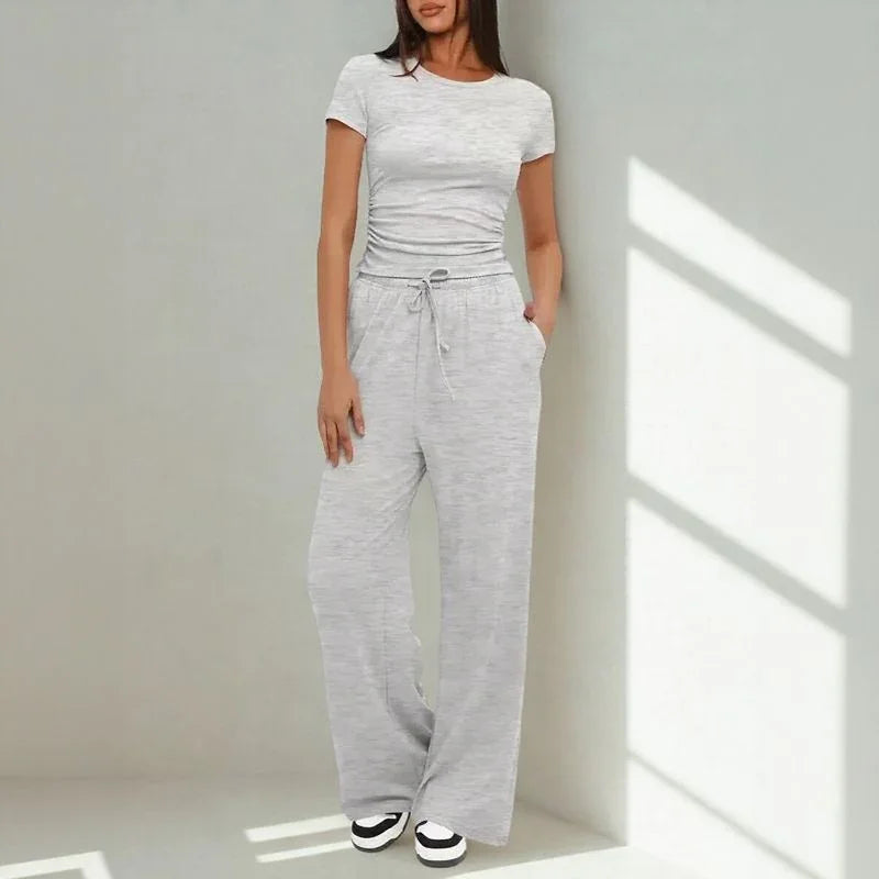 Conjunto Amália™ em Malha Premium de Algodão Misto