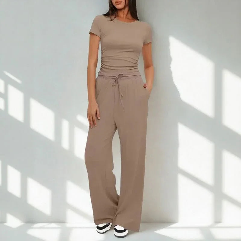 Conjunto Amália™ em Malha Premium de Algodão Misto